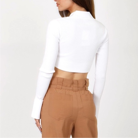 A.L.C. White Ribbed button down - Picture 4 of 4